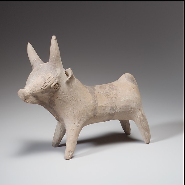 Terracotta vase in the form of a bull by an unrecorded maker, The Metropolitan Museum of Art